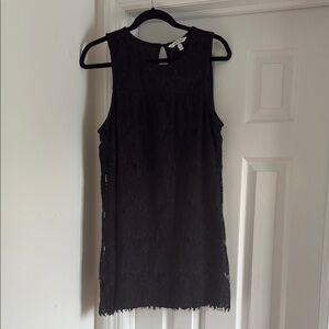 Black Lace Sleeveless Dress